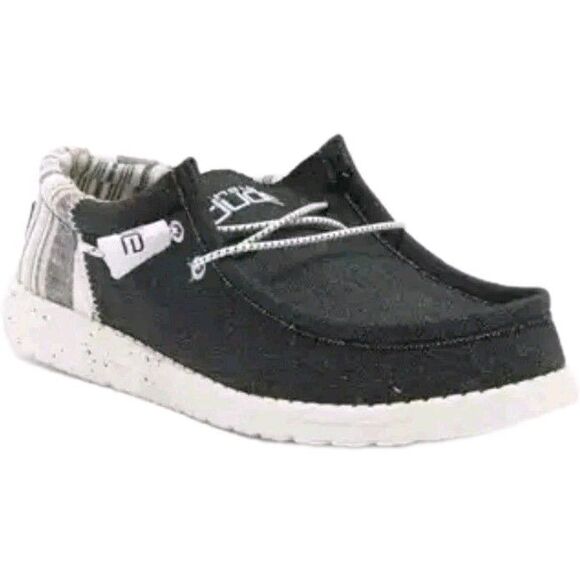 NWT Hey Dude Wally Funk Opal Bolt Black Mens Size 13 Slip-On Casual Shoes - Picture 1 of 9